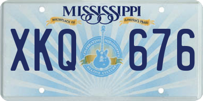 MS license plate XKQ676