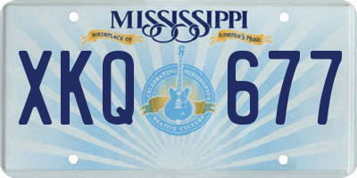 MS license plate XKQ677
