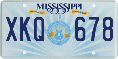 MS license plate XKQ678