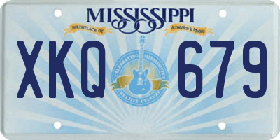 MS license plate XKQ679