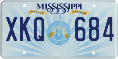 MS license plate XKQ684
