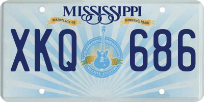 MS license plate XKQ686