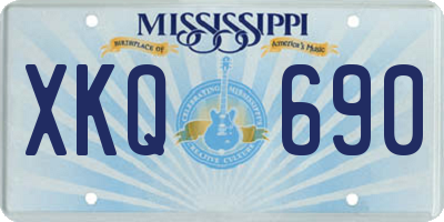 MS license plate XKQ690