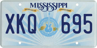 MS license plate XKQ695