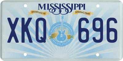 MS license plate XKQ696