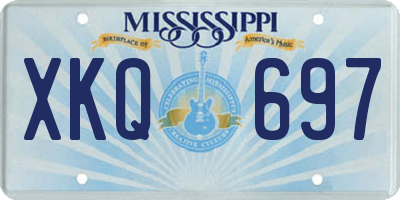 MS license plate XKQ697
