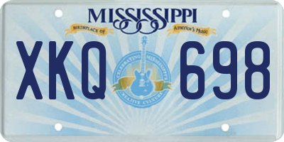 MS license plate XKQ698