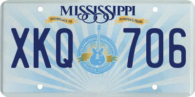 MS license plate XKQ706