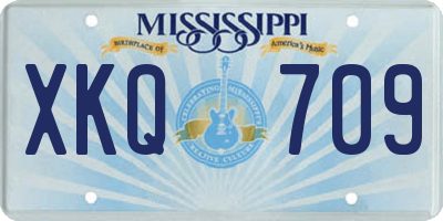 MS license plate XKQ709