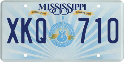 MS license plate XKQ710