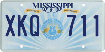 MS license plate XKQ711