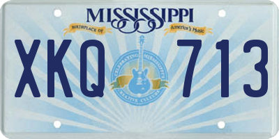 MS license plate XKQ713