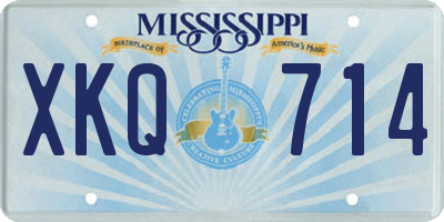 MS license plate XKQ714