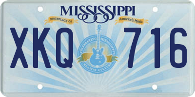 MS license plate XKQ716