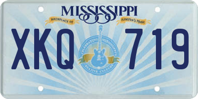 MS license plate XKQ719
