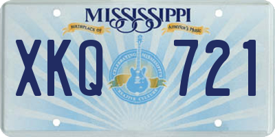 MS license plate XKQ721
