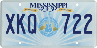 MS license plate XKQ722