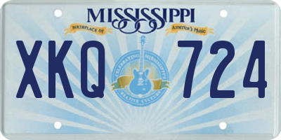 MS license plate XKQ724