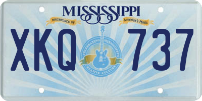 MS license plate XKQ737