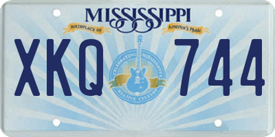 MS license plate XKQ744