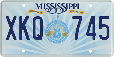 MS license plate XKQ745