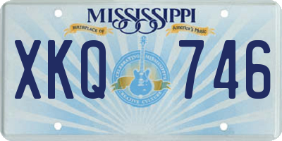 MS license plate XKQ746