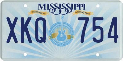MS license plate XKQ754