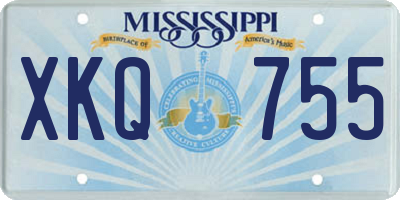 MS license plate XKQ755