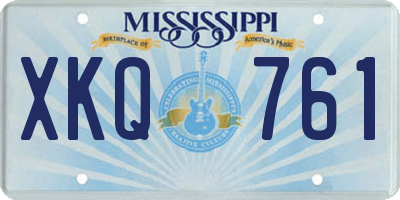 MS license plate XKQ761