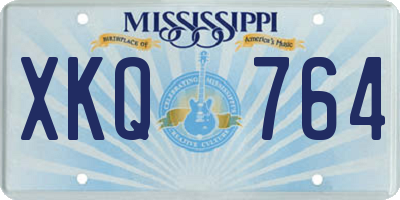 MS license plate XKQ764