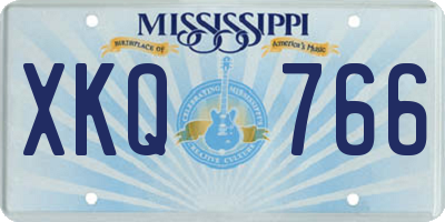 MS license plate XKQ766