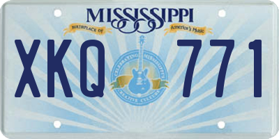 MS license plate XKQ771