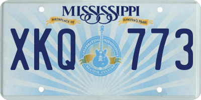 MS license plate XKQ773
