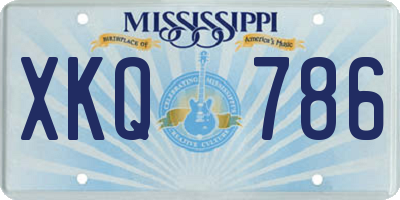 MS license plate XKQ786