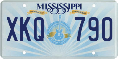 MS license plate XKQ790