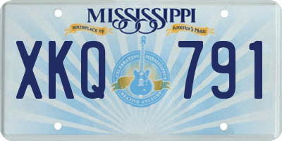 MS license plate XKQ791