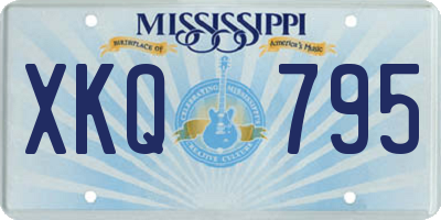 MS license plate XKQ795