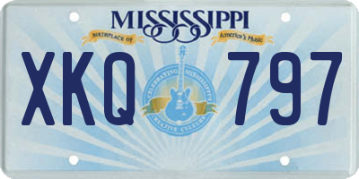 MS license plate XKQ797