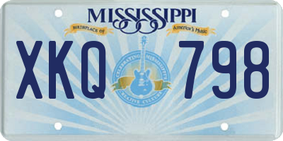 MS license plate XKQ798