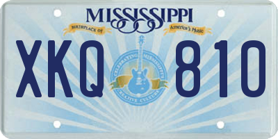 MS license plate XKQ810