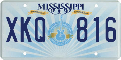 MS license plate XKQ816
