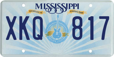 MS license plate XKQ817