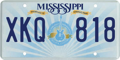 MS license plate XKQ818