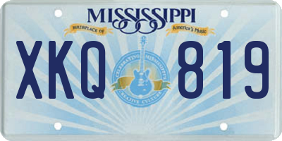 MS license plate XKQ819