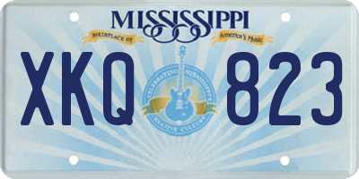 MS license plate XKQ823