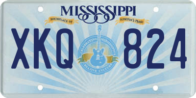 MS license plate XKQ824