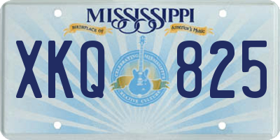 MS license plate XKQ825