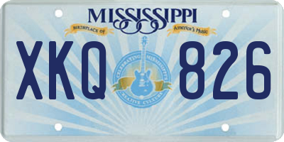 MS license plate XKQ826