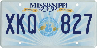 MS license plate XKQ827