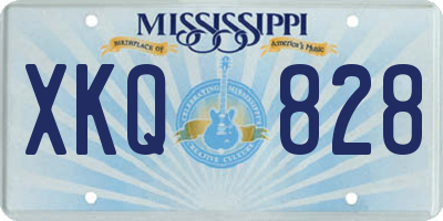 MS license plate XKQ828